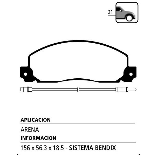 PASTILLA DE FRENO DELANTERO RENAULT...